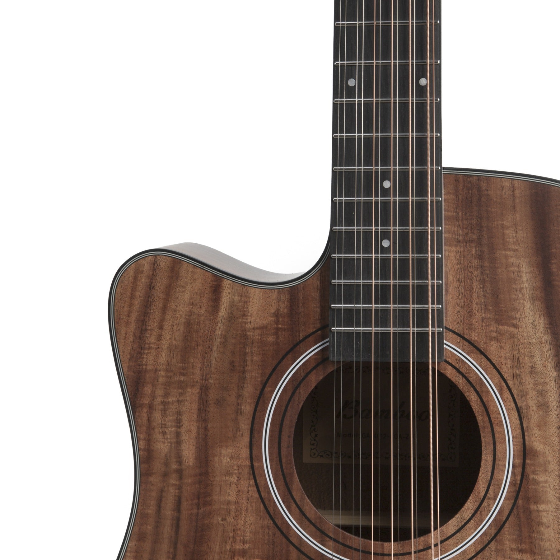 Guitarra Electroacústica Docerola Koa Zurda - Bridge Doctor + Incluye Funda Acolchada - Bamboo Música