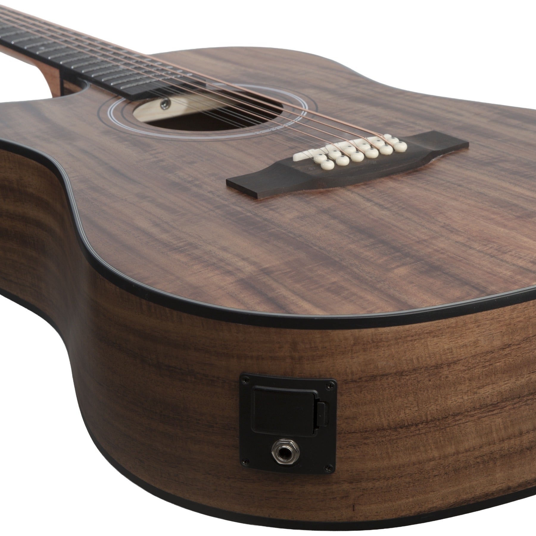Guitarra Electroacústica Docerola Koa Zurda - Bridge Doctor + Incluye Funda Acolchada - Bamboo Música