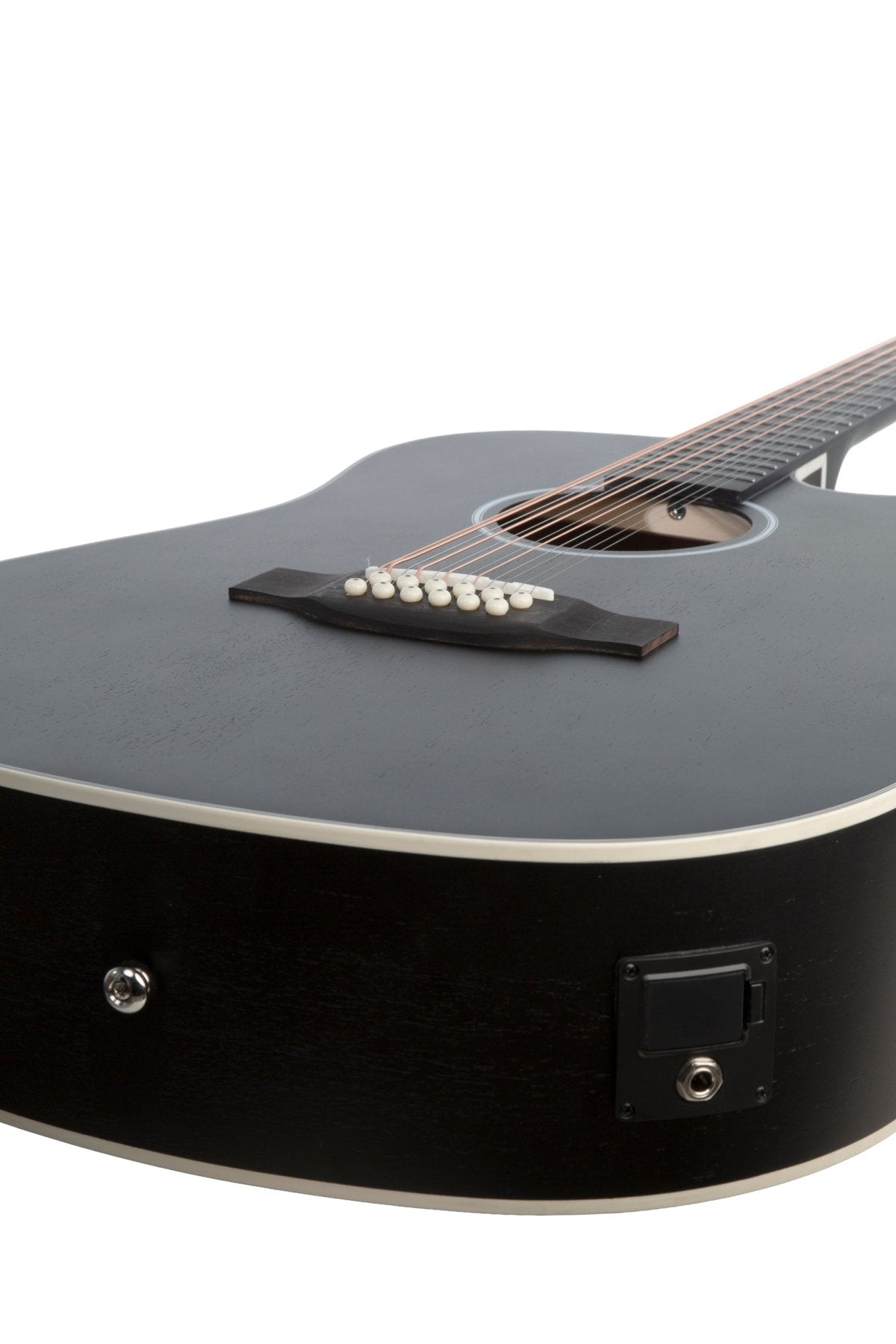 Guitarra Electroacústica Docerola Mahogany Negra 42″ - Bridge Doctor + Incluye Funda Acolchada - Bamboo Música