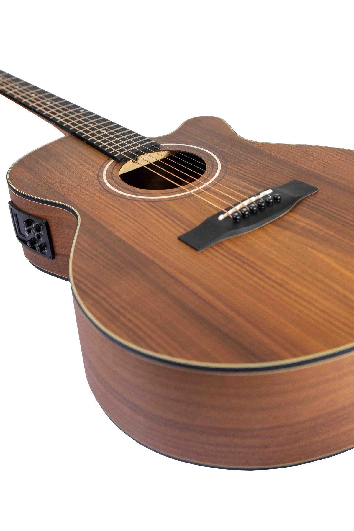 Guitarra Electroacústica Stage Koa 40″ - Incluye Funda Acolchada - Bamboo Música