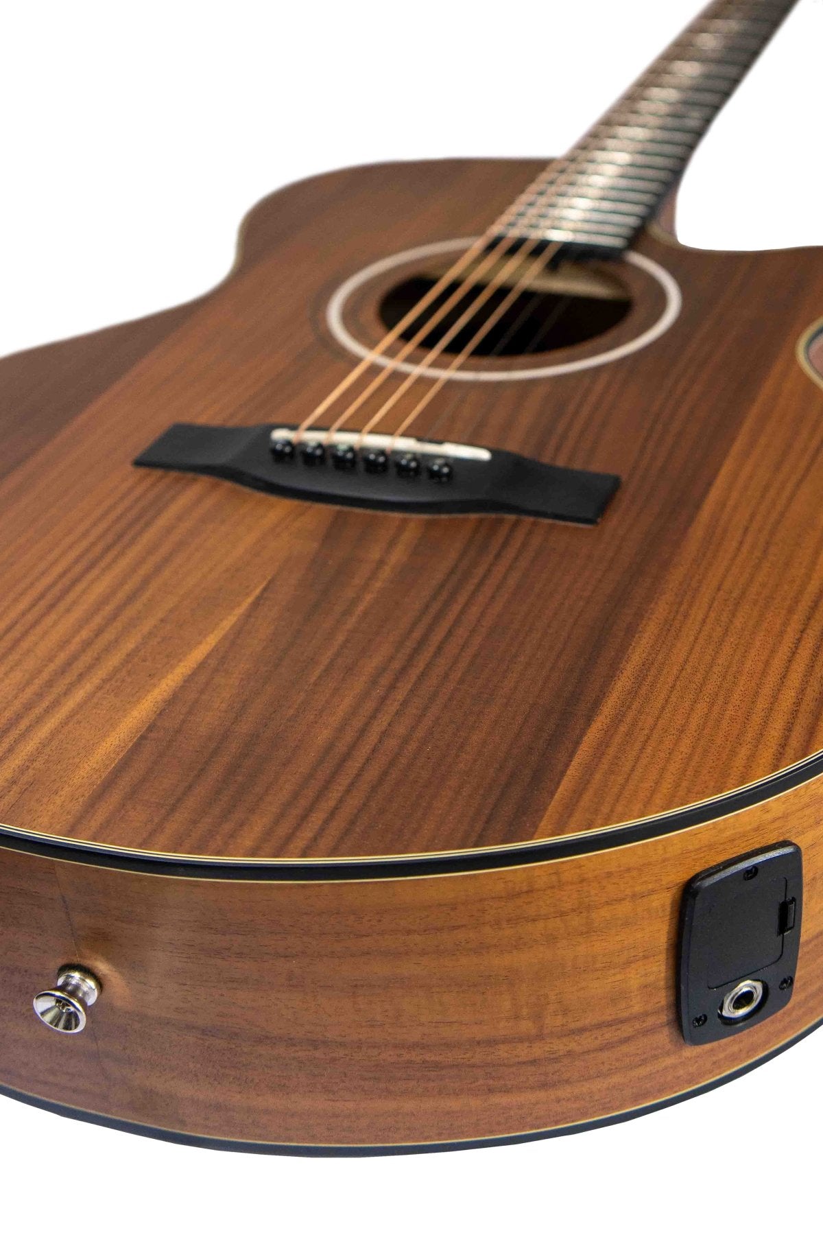 Guitarra Electroacústica Stage Koa 40″ - Incluye Funda Acolchada - Bamboo Música