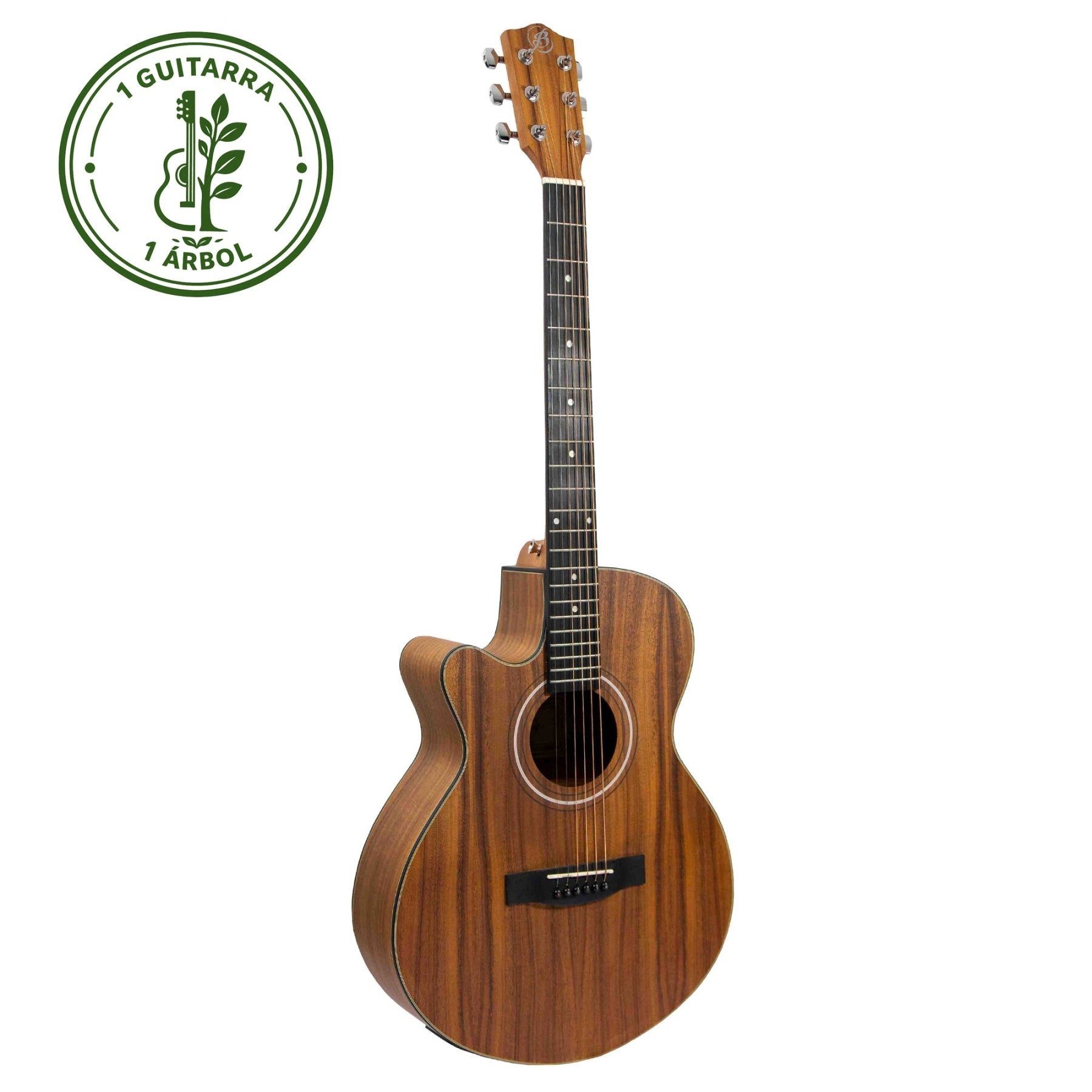 Guitarra Electroacústica Stage Koa 40″ / Zurda - Incluye Funda Acolchada - Bamboo Música
