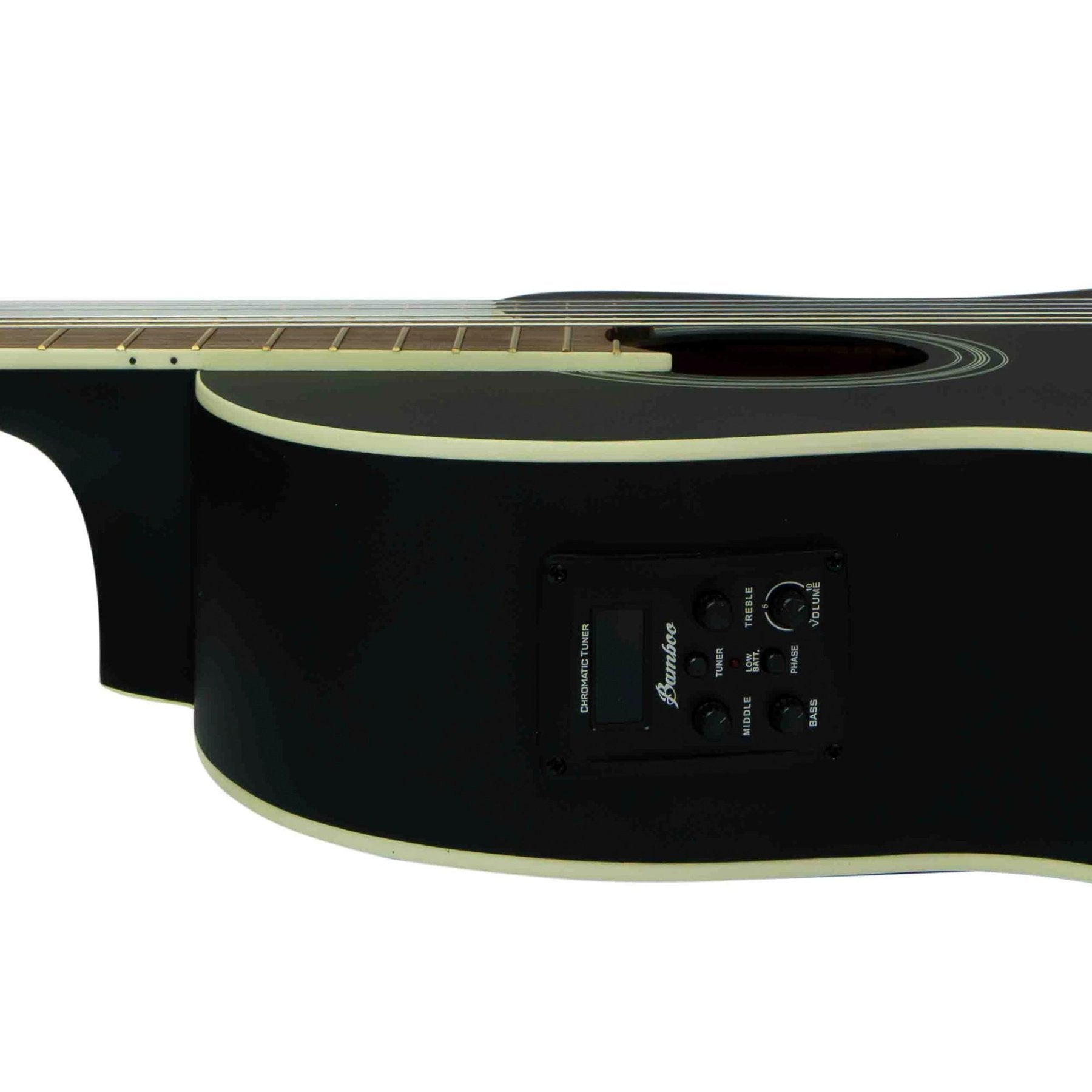 Guitarra Electroacústica Stage Negra 40" – Outlet (Mal Acabado) - Bamboo Música