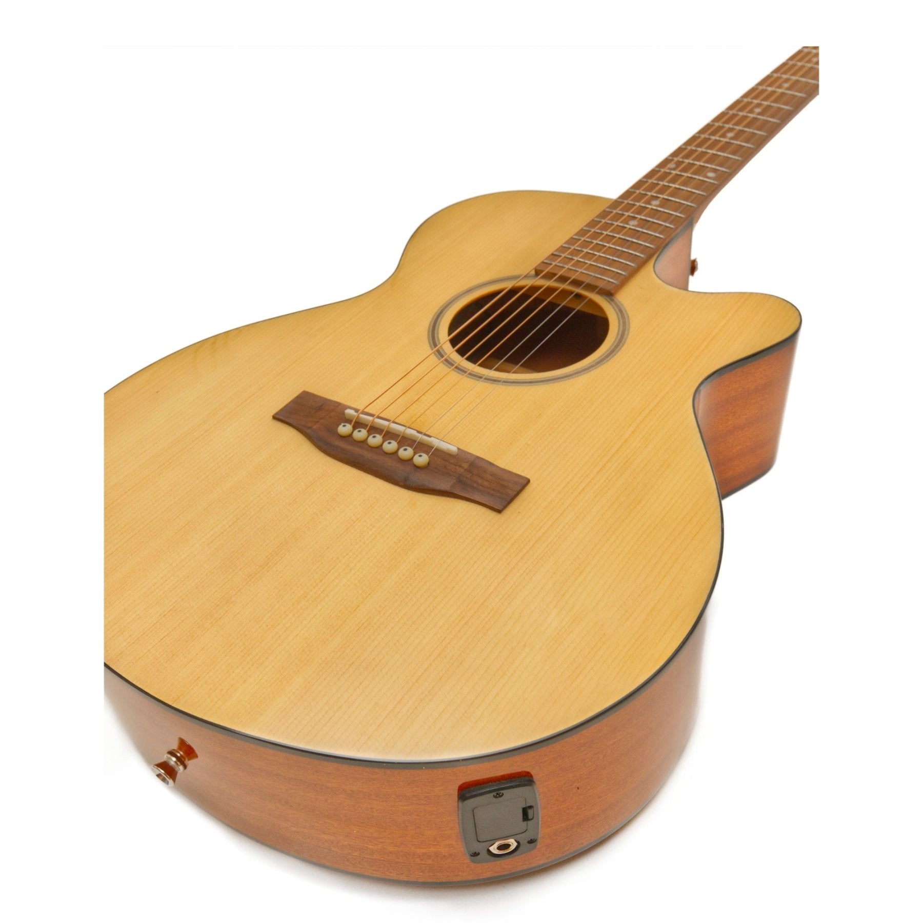 Guitarra Electroacústica Stage Spruce 40" Gloss – Outlet (Detalle en Diapasón) - Bamboo Música