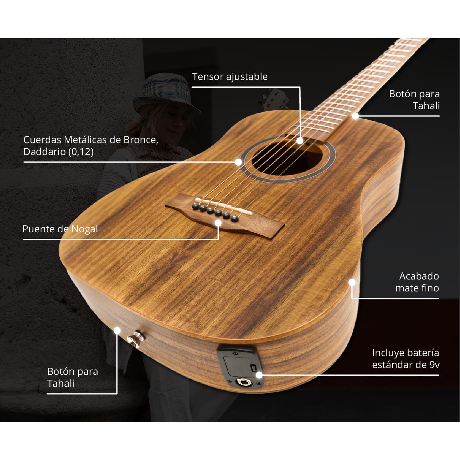 Guitarra Electroacústica Travel Koa 34" – Outlet (Mal Acabado en Aro) - Bamboo Música