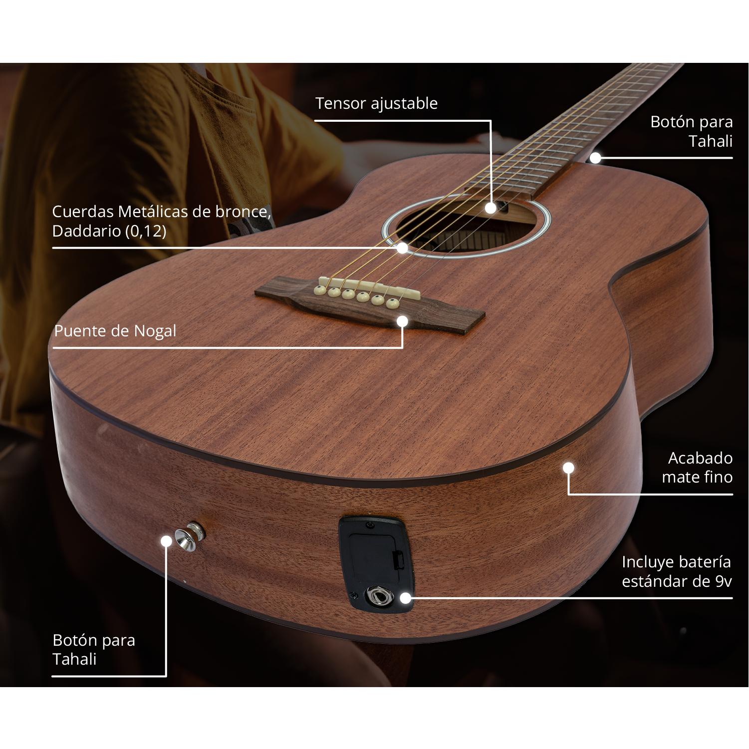 Guitarra Electroacústica Vision Mahogany 38" – Outlet (Logo Despegado) - Bamboo Música