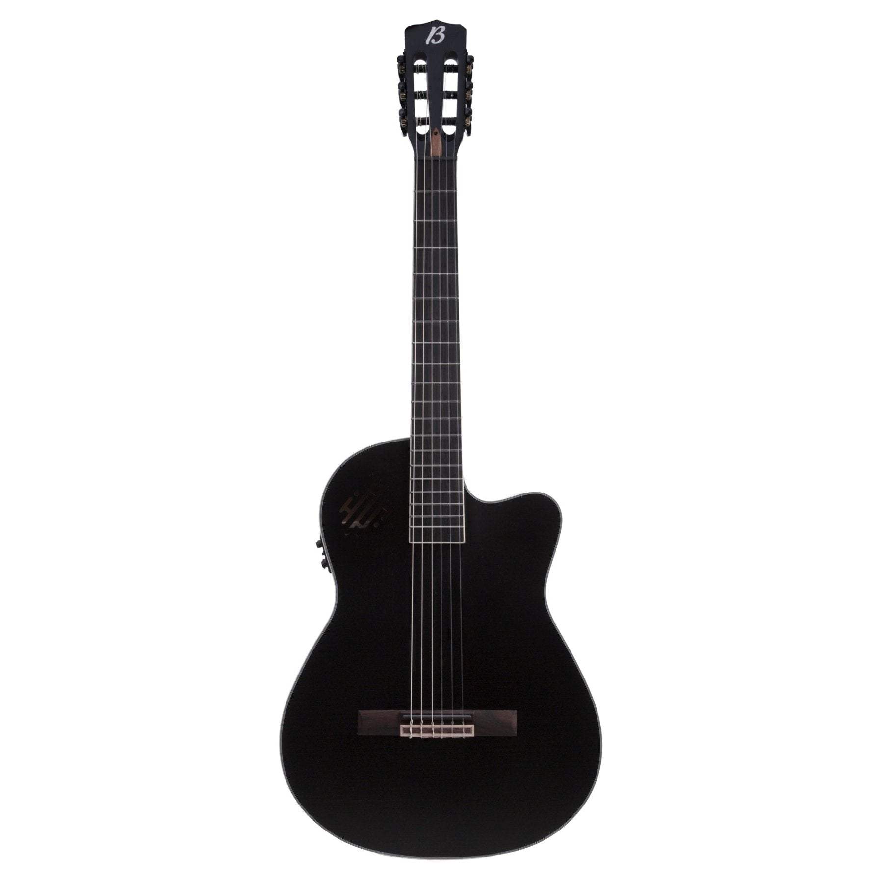 Guitarra Electroclásica Bamboo Black 1/2 Caja Mahogany 39 - Funda Acolchada - Bamboo Música