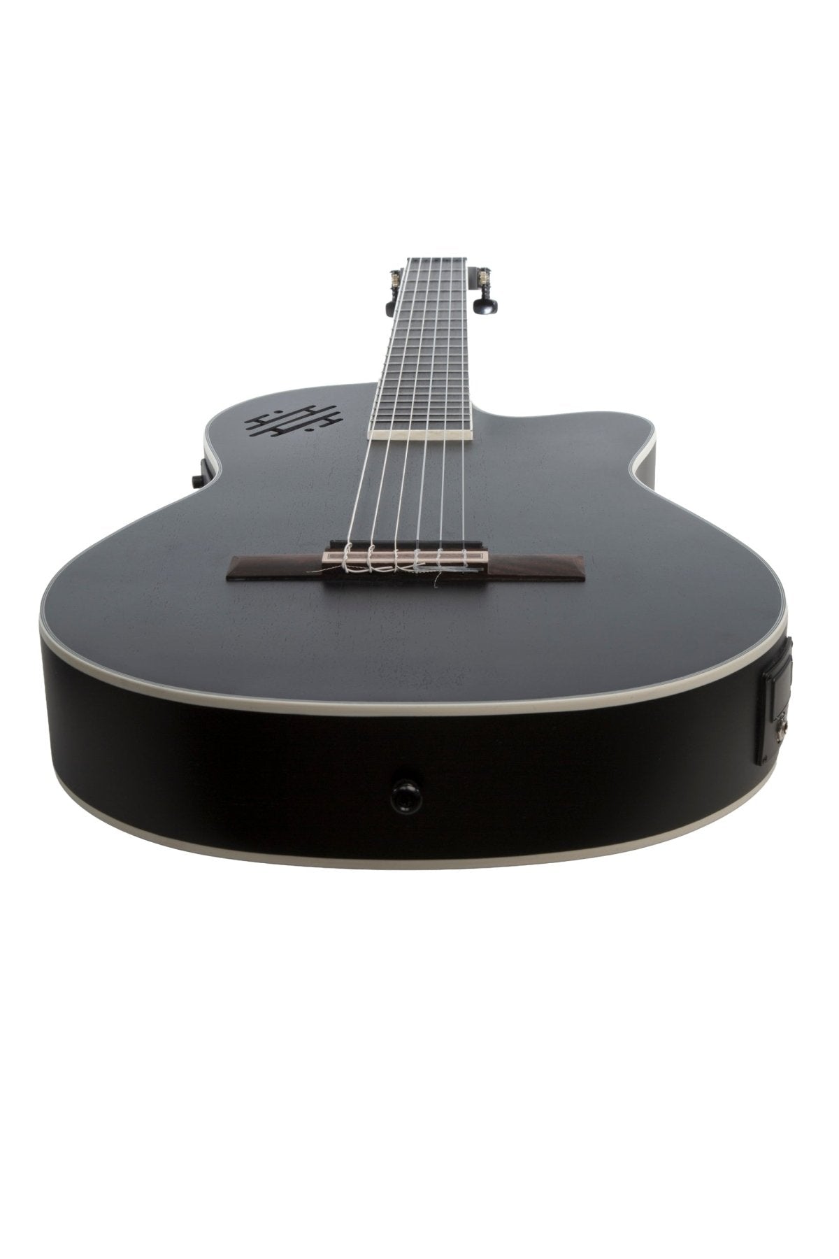 Guitarra Electroclásica Bamboo Black 1/2 Caja Mahogany 39 - Funda Acolchada - Bamboo Música