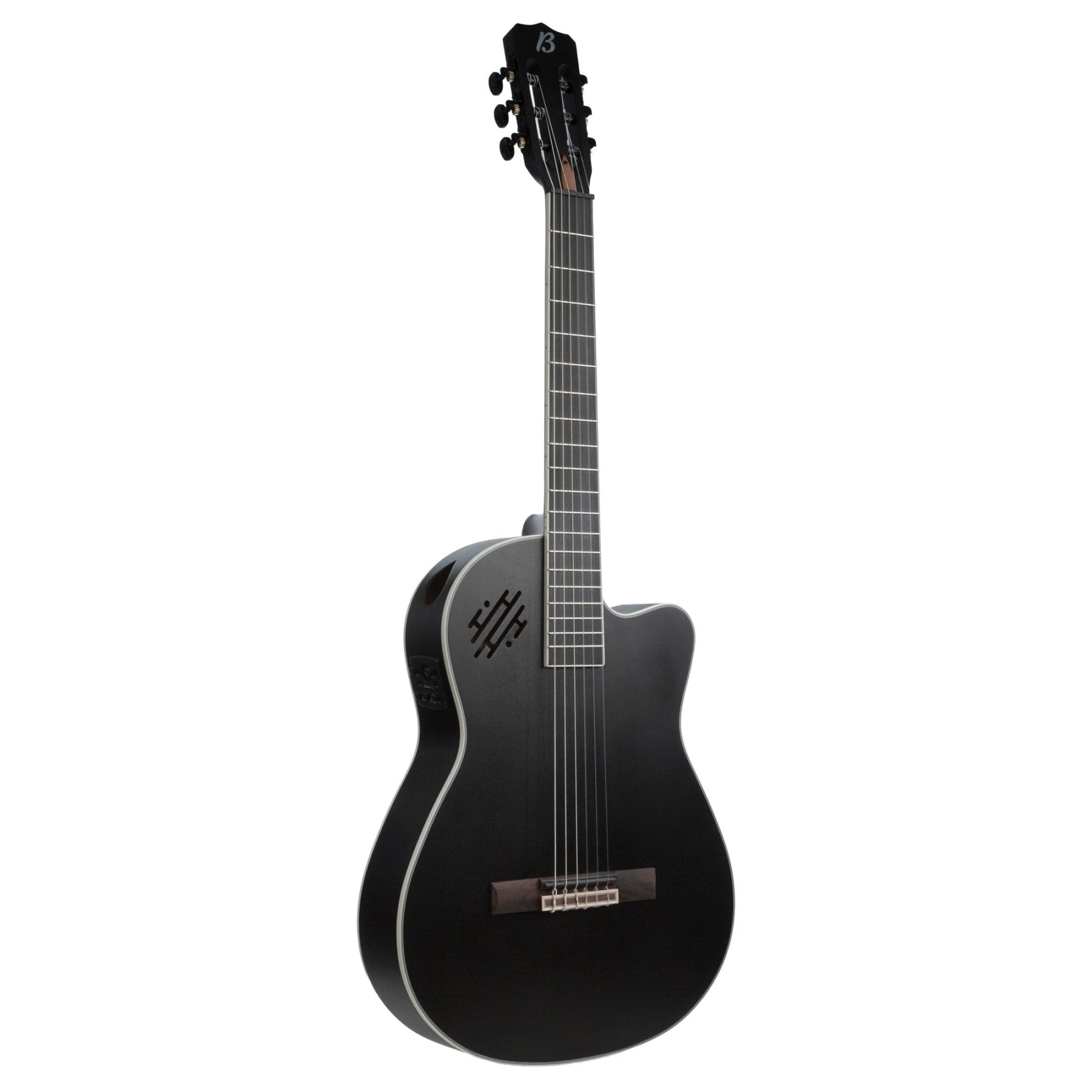 Guitarra Electroclásica Bamboo Black 1/2 Caja Mahogany 39 - Funda Acolchada - Bamboo Música