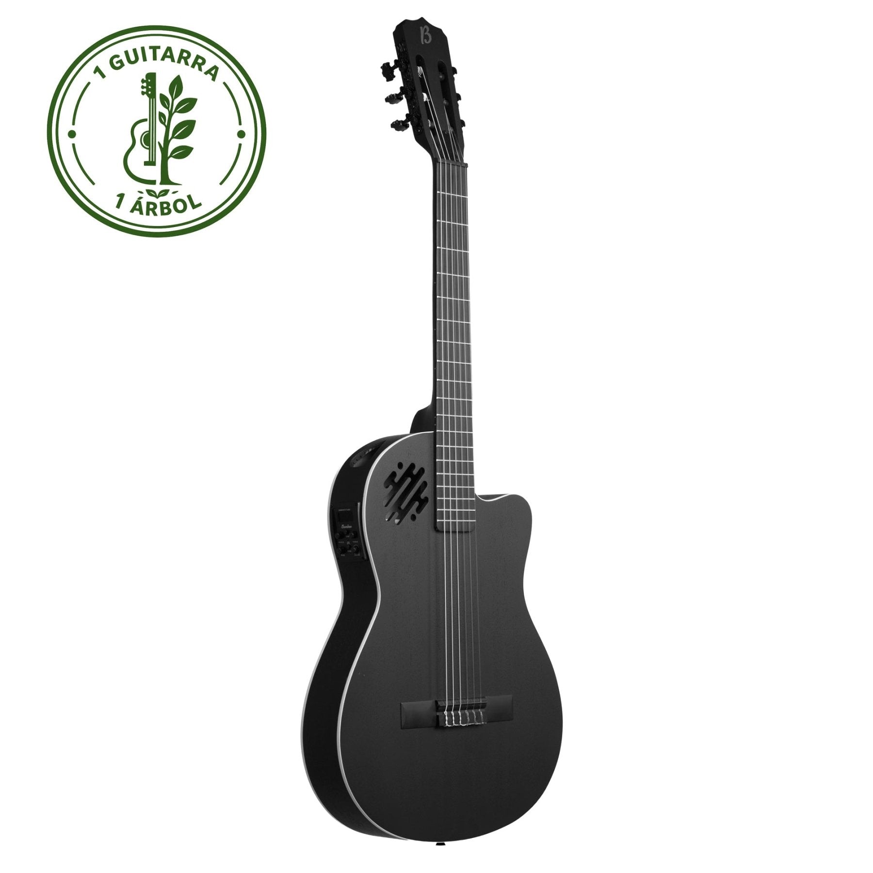 Guitarra Electroclásica Bamboo Slim Black Mahogany 39 - Bamboo Música