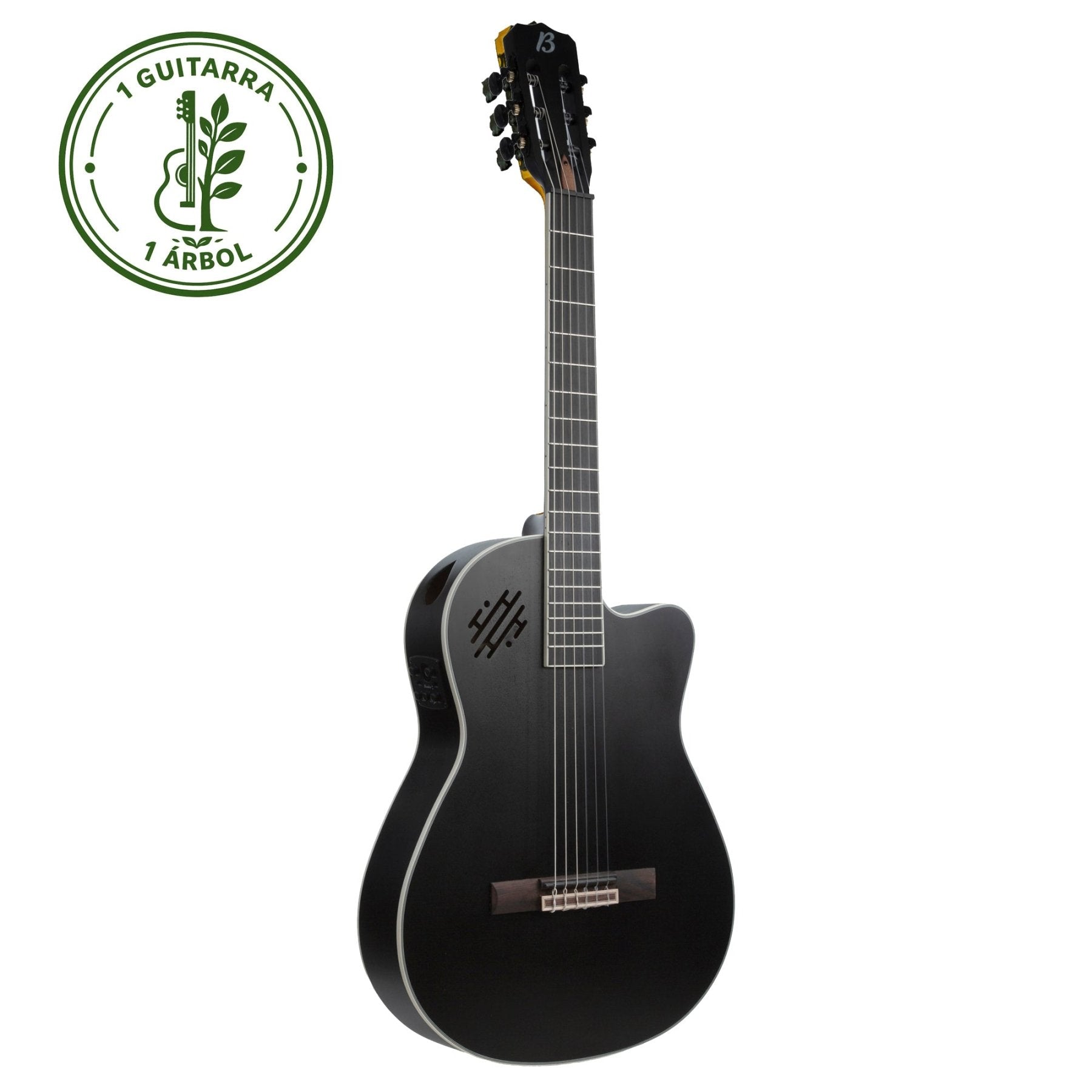 Guitarra Electroclásica Bamboo Slim Black Mahogany 39 - Bamboo Música
