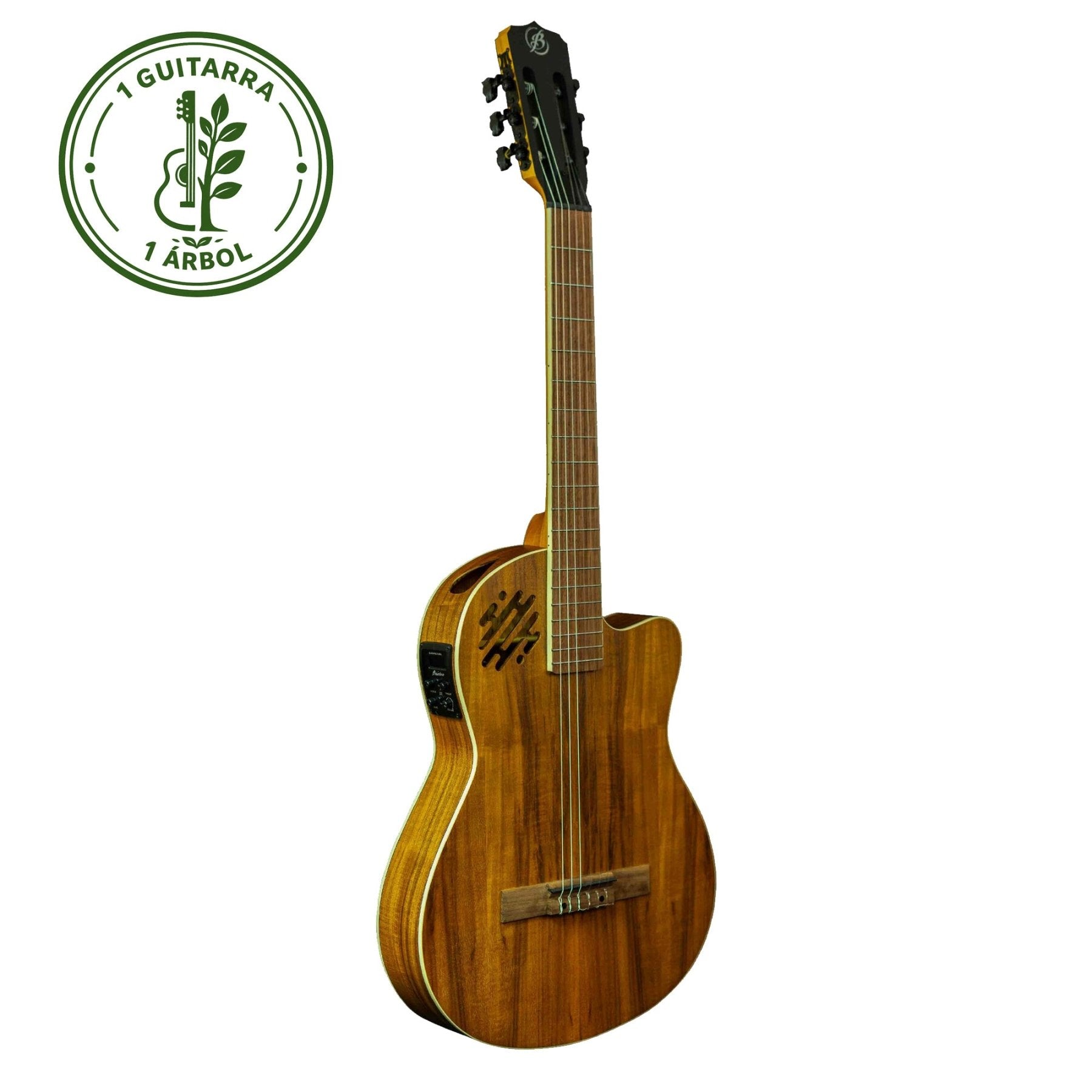 Guitarra Electroclásica Pro Slim Koa 39″ - Incluye Funda Acolchada - Bamboo Música