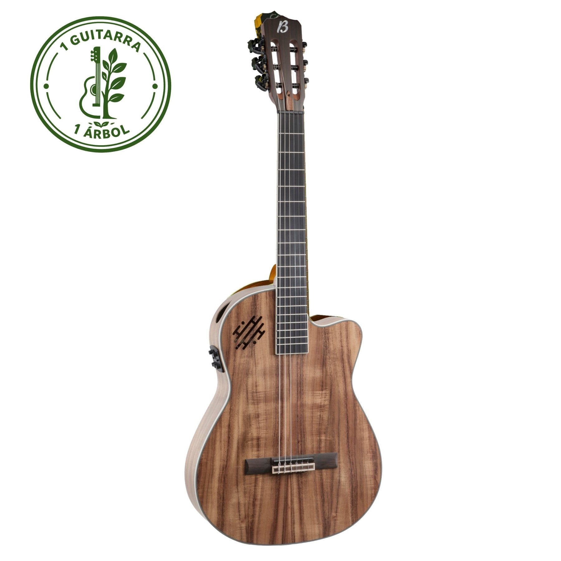Guitarra Electroclásica Pro Slim Koa 39″ - Incluye Funda Acolchada - Bamboo Música