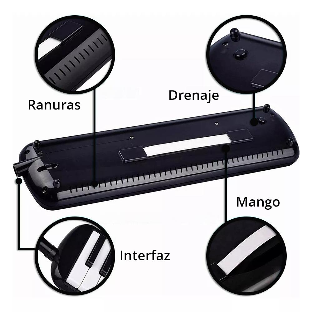 Melodica 32 notas Negra - Bamboo Música