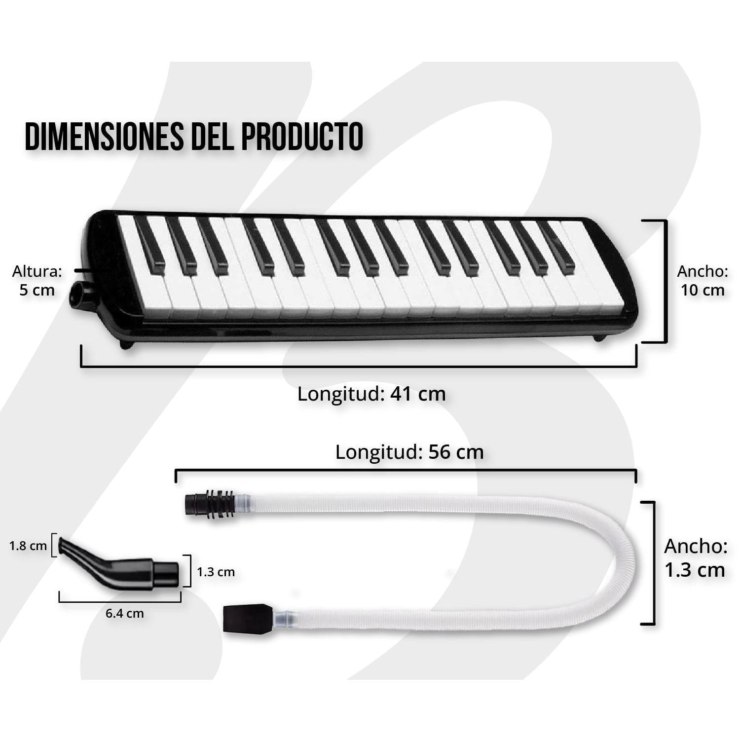 Melodica 32 notas Negra - Bamboo Música