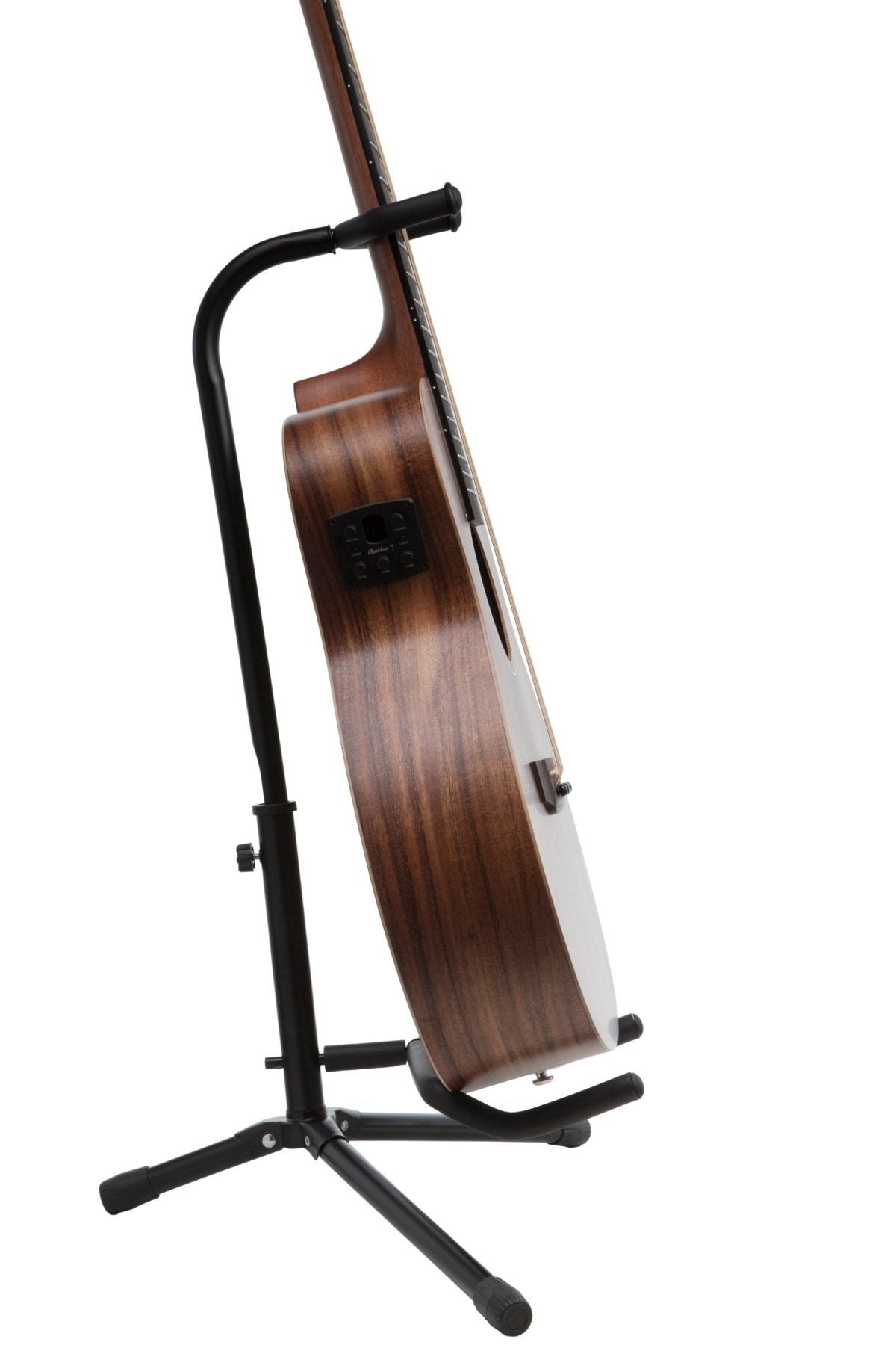 Soporte Para Guitarra / Bajo Ajustable Con Cierre Silicona Negro - Bamboo Música