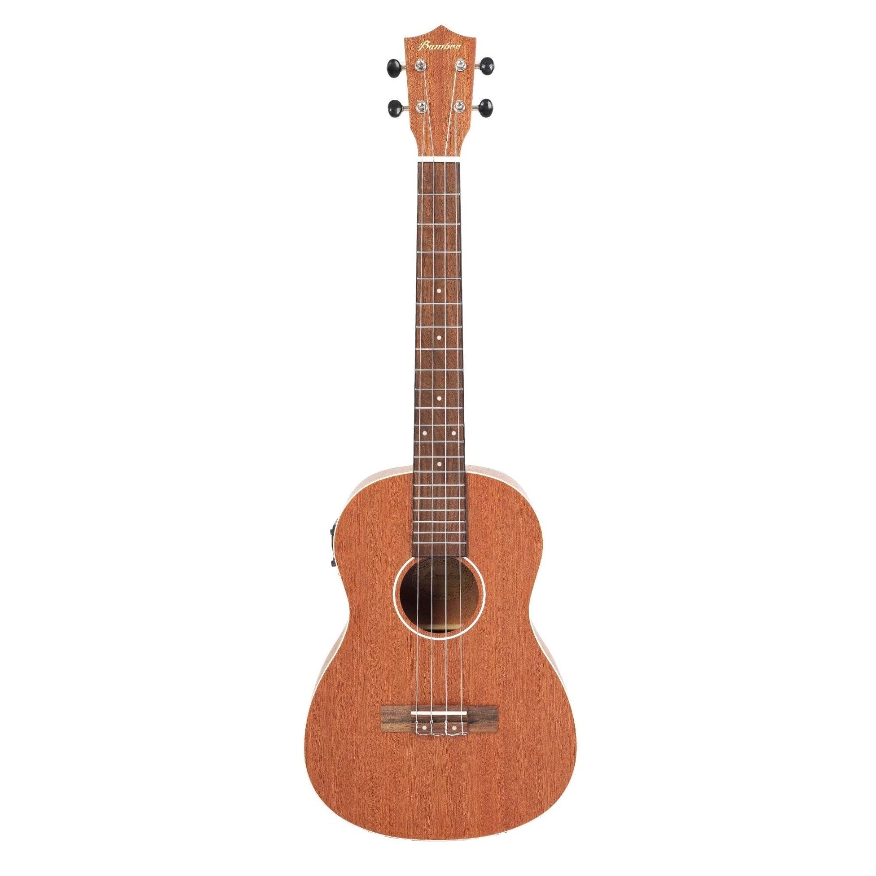 Ukelele Barítono Sapele Electroacústico - Incluye Funda Acolchada - Bamboo Música