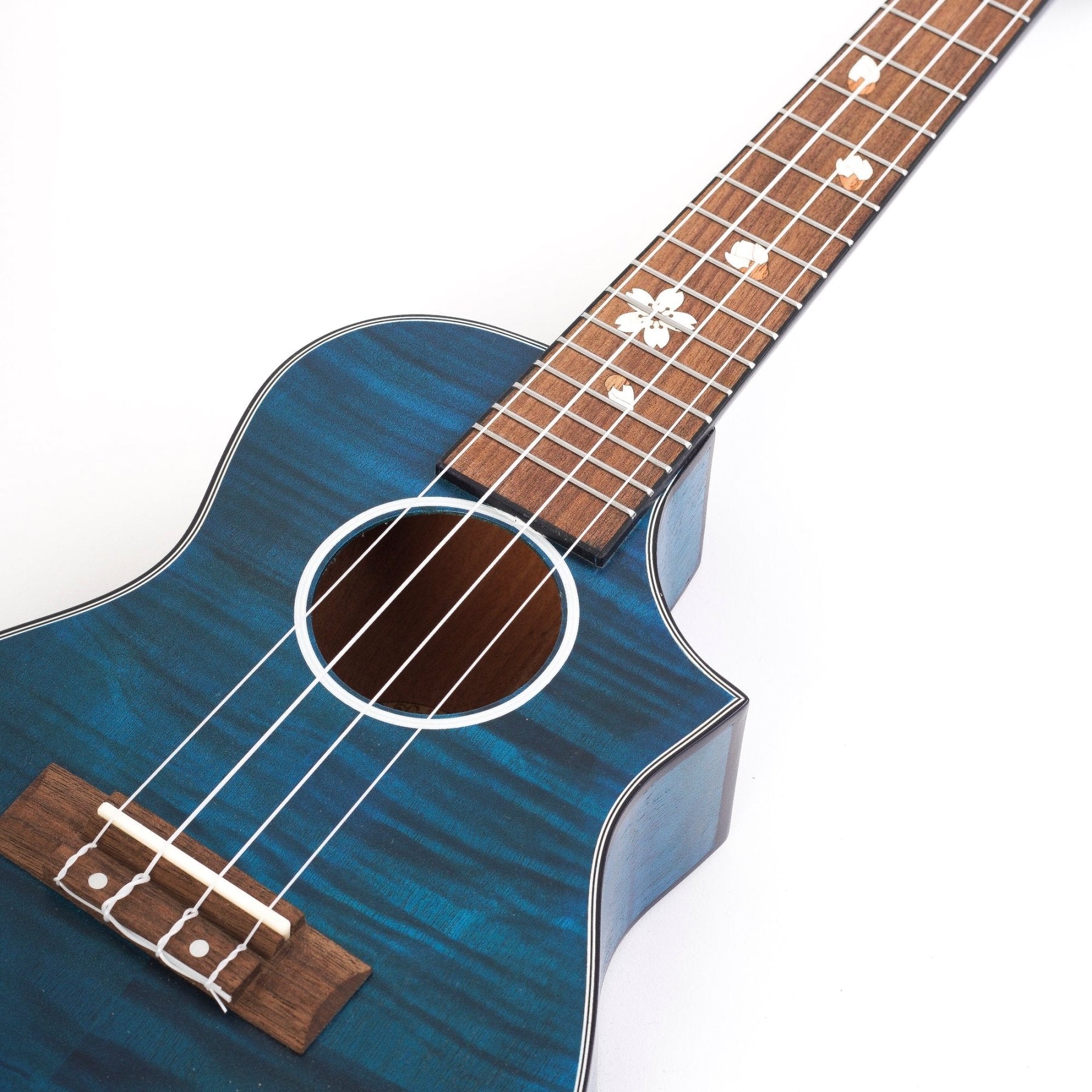 Ukelele Concierto Blossom Blue - Incluye Funda Acolchada - Bamboo Música