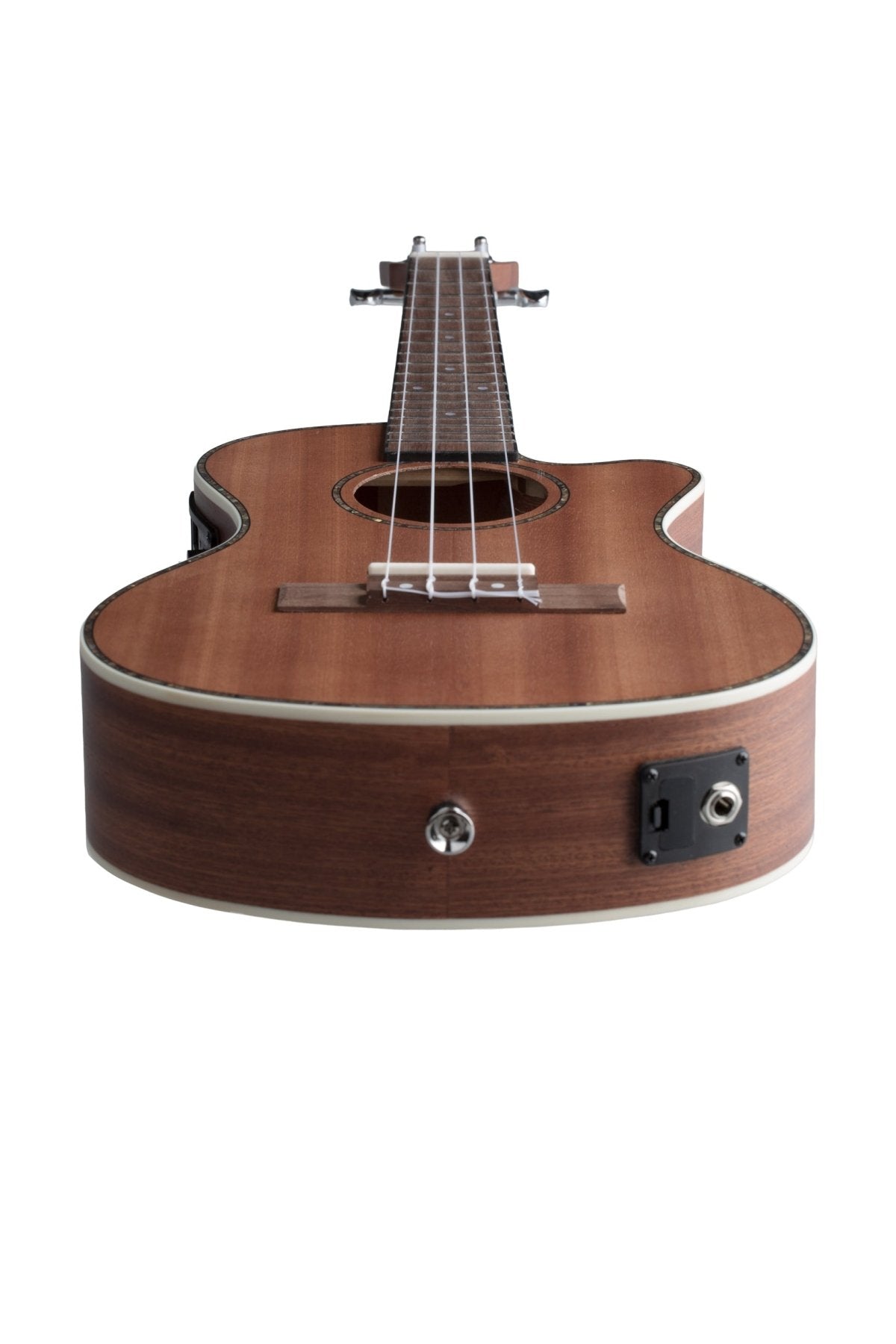 Ukelele Concierto Electroacustico Sapele con Corte - Incluye Funda Acolchada - Bamboo Música
