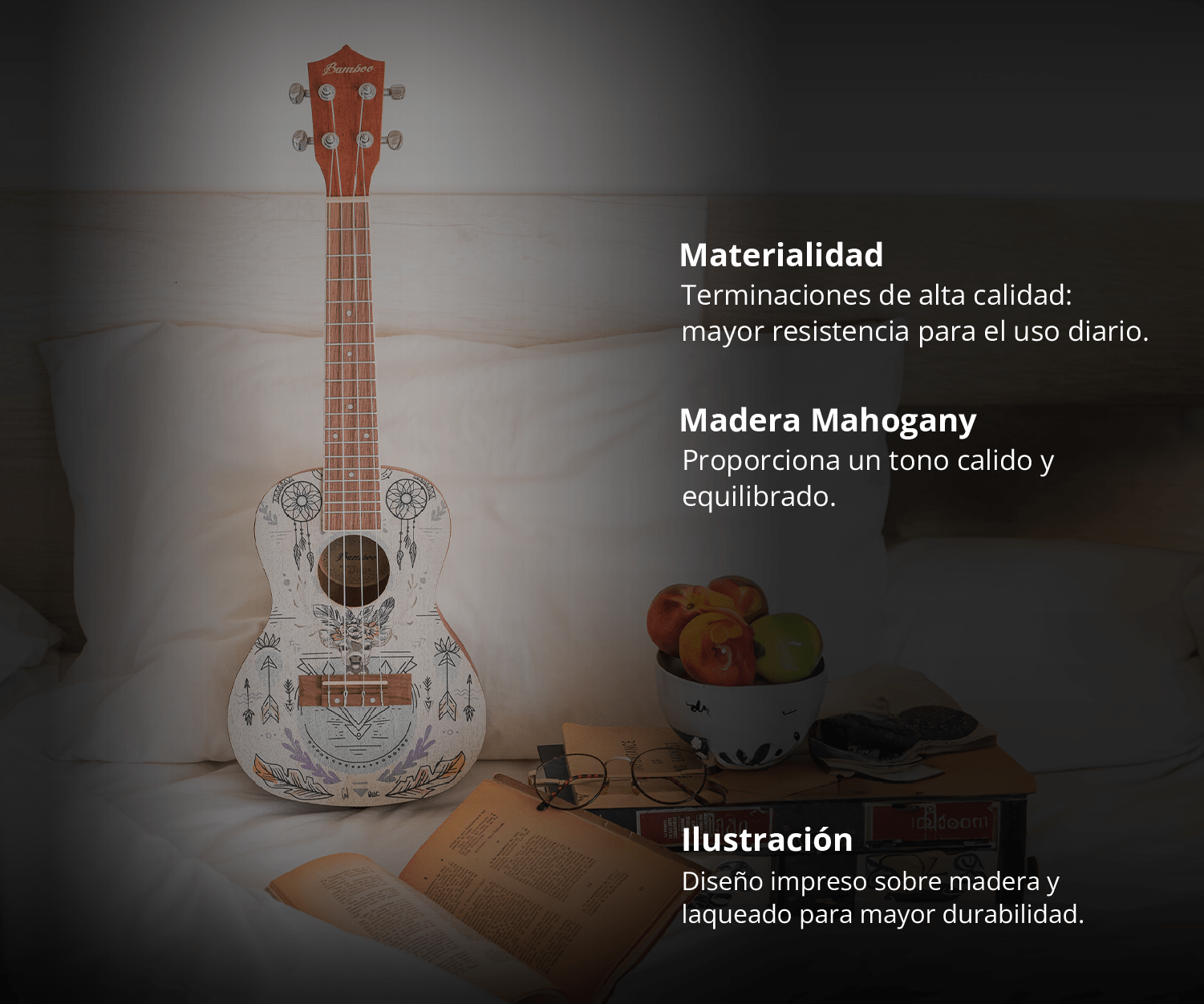 Ukelele Concierto Indie - Incluye Funda - Bamboo Música