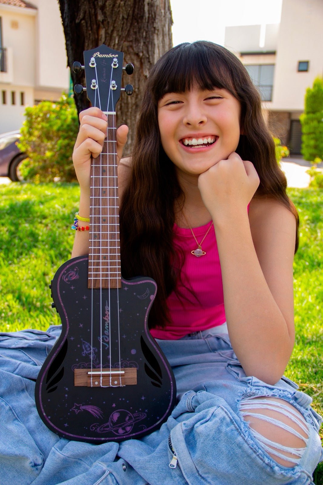 Ukelele Concierto Romina Go - Incluye Funda - Bamboo Música