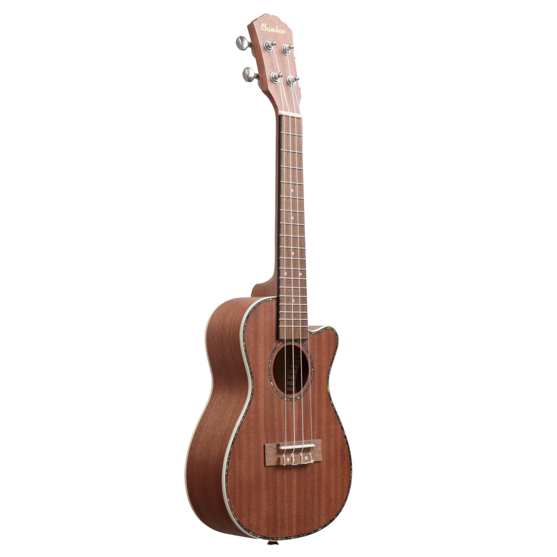 Ukelele Concierto Sapele con Corte - Incluye Funda Acolchada - Bamboo Música