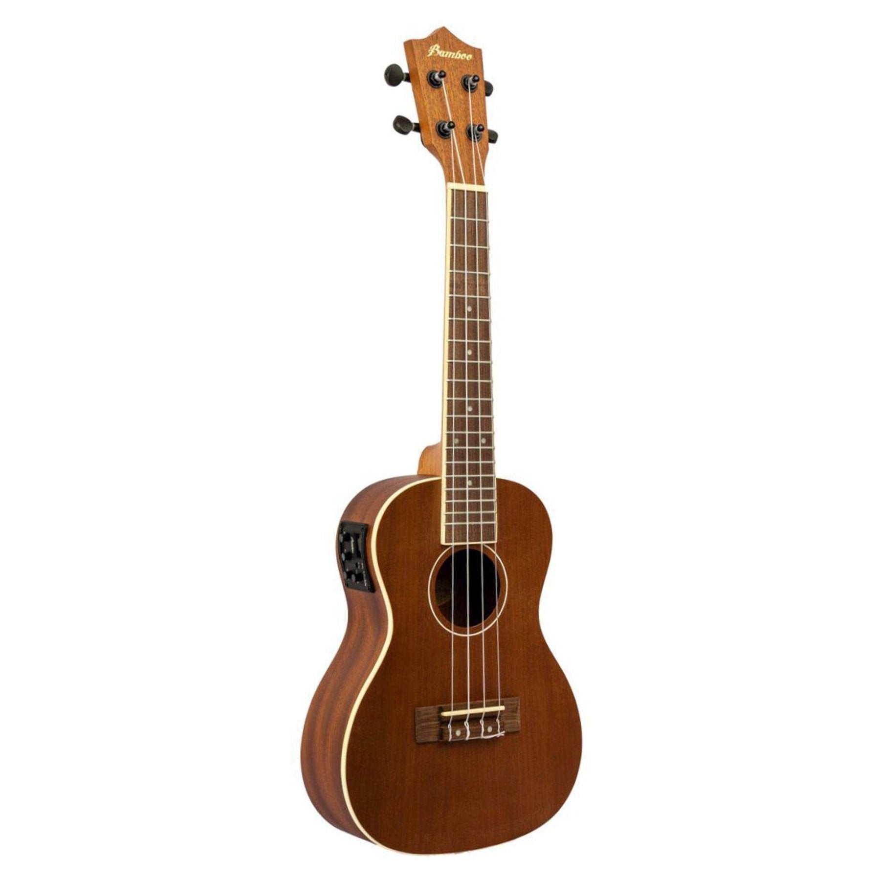 Ukelele Concierto Sapele Electroacústico - Incluye Funda Acolchada - Bamboo Música