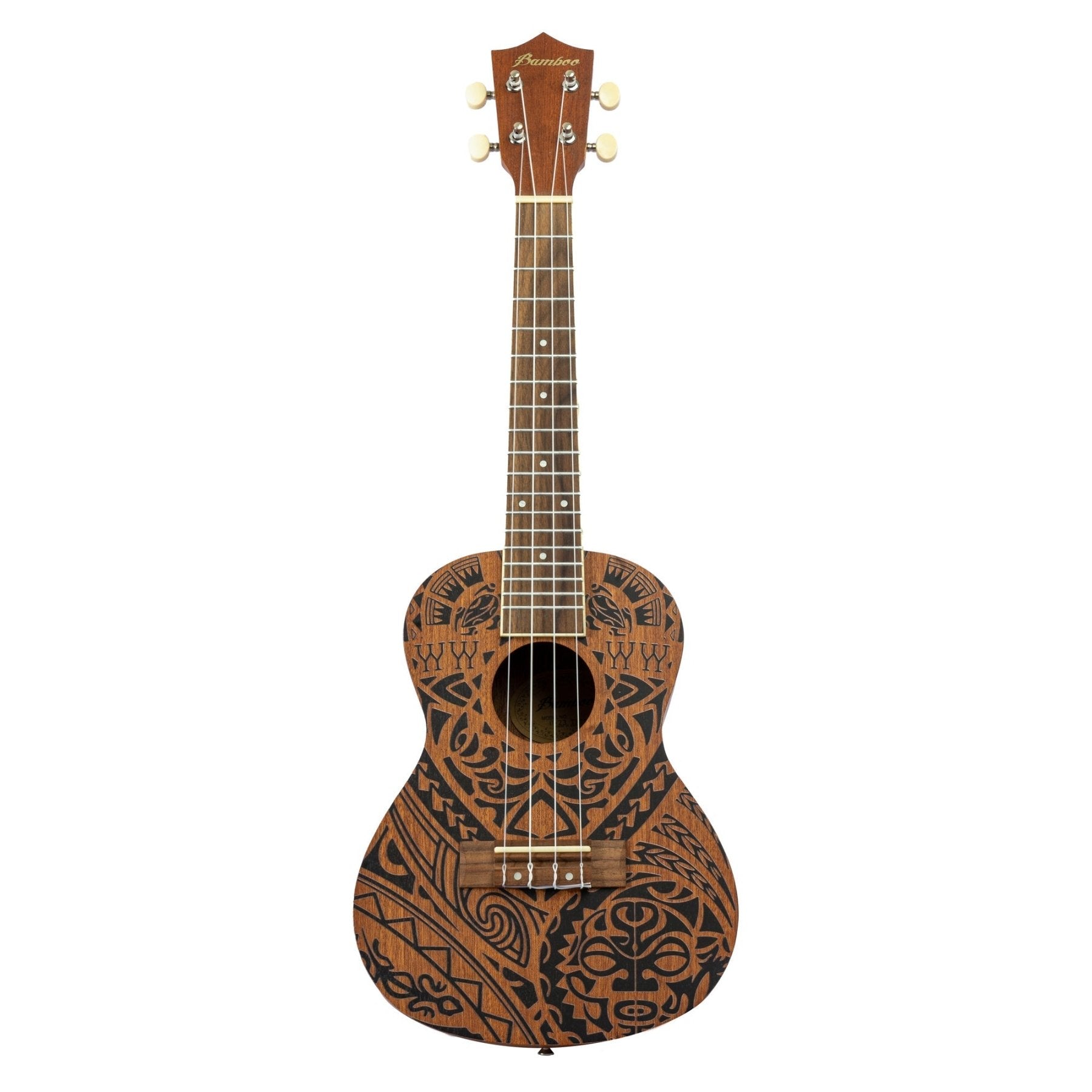 Ukelele Concierto Sapele Tribal - Incluye Funda - Bamboo Música