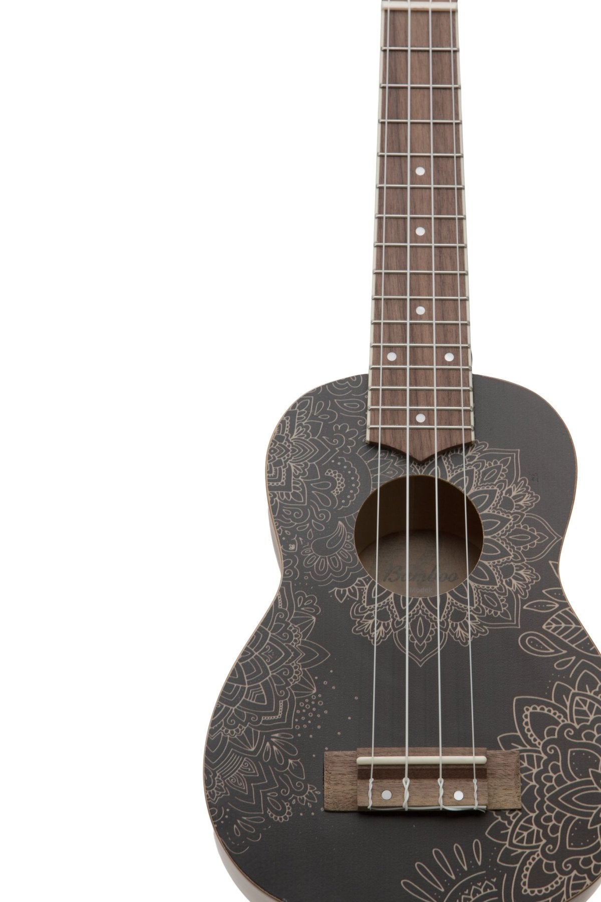 Ukelele Soprano Black Mandala - Incluye Funda - Bamboo Música