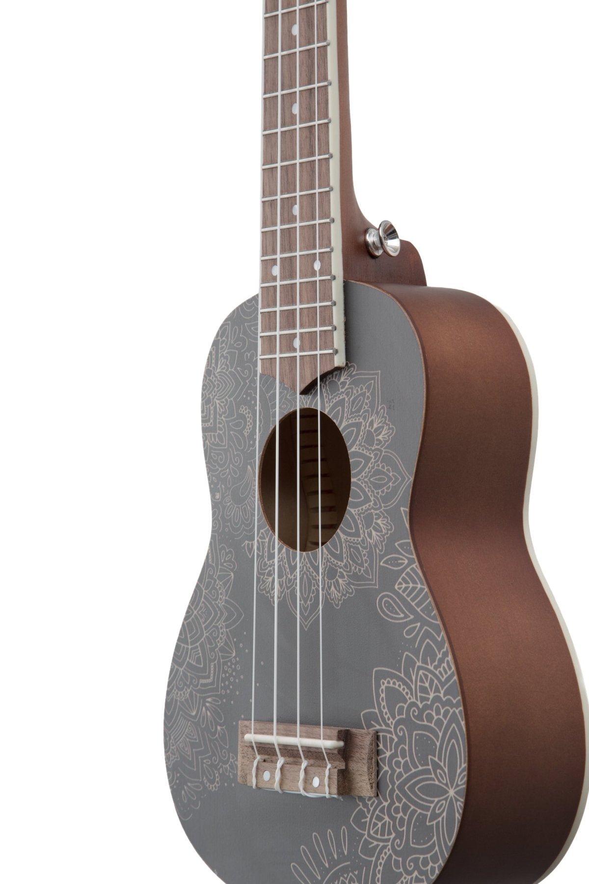 Ukelele Soprano Black Mandala - Incluye Funda - Bamboo Música