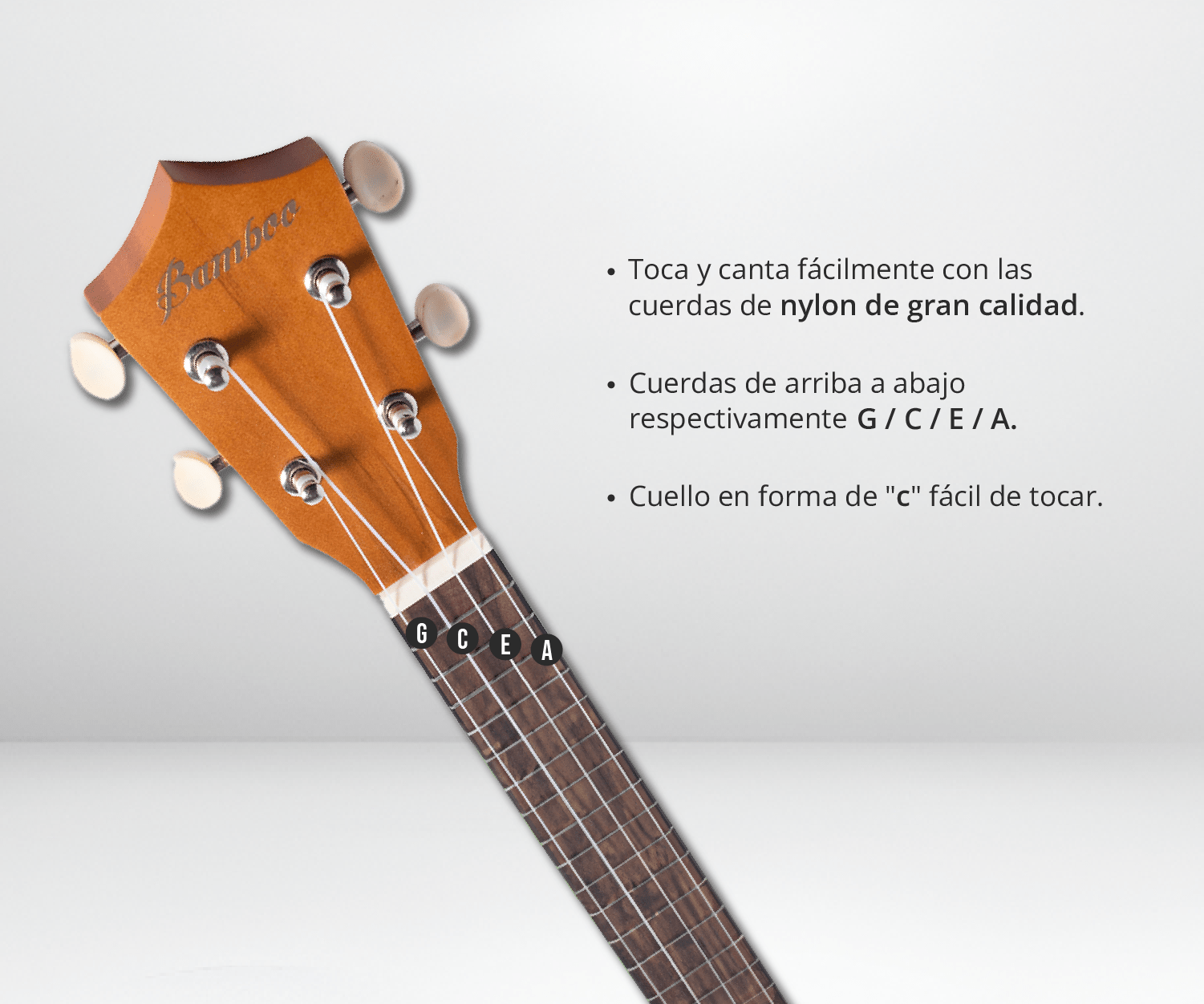 Ukelele Soprano Boho - Incluye Funda - Bamboo Música
