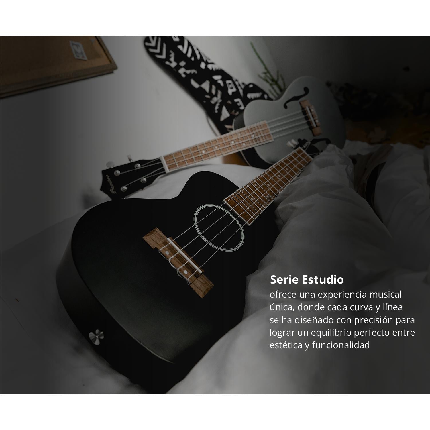 Ukelele Soprano Estudio Negro – Outlet (Mal Acabado) - Bamboo Música