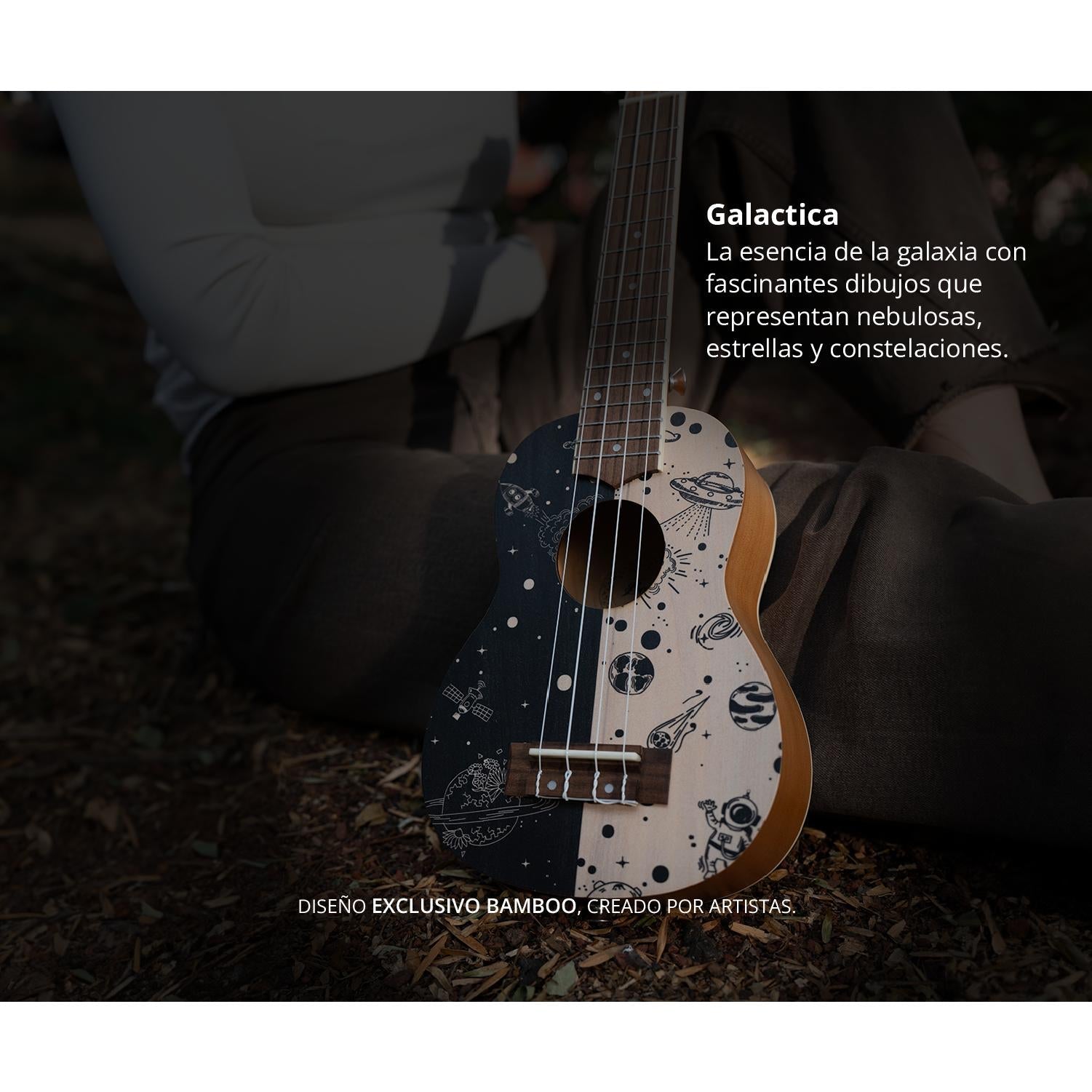 Ukelele Soprano Galactica - Incluye Funda - Bamboo Música