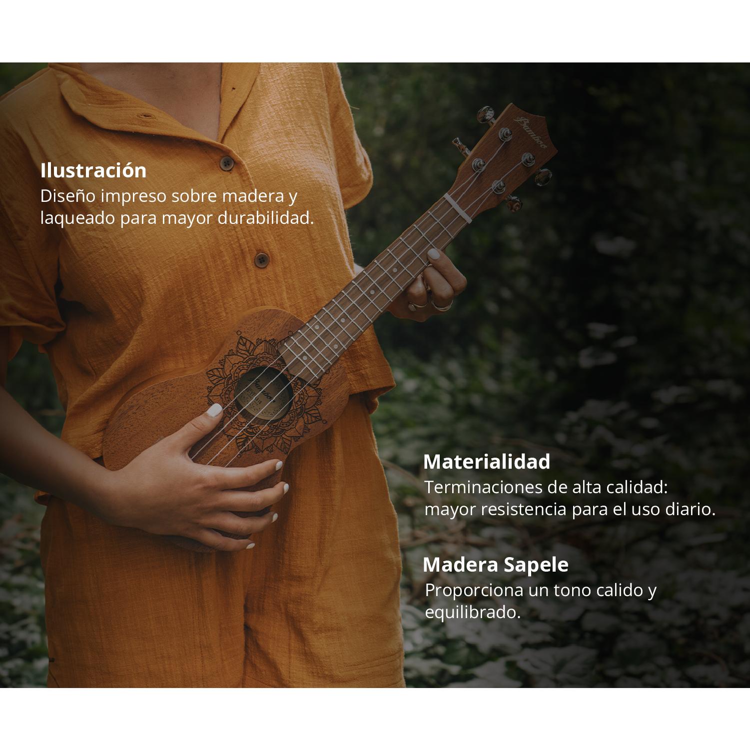 Ukelele Soprano Kailua - Incluye Funda - Bamboo Música