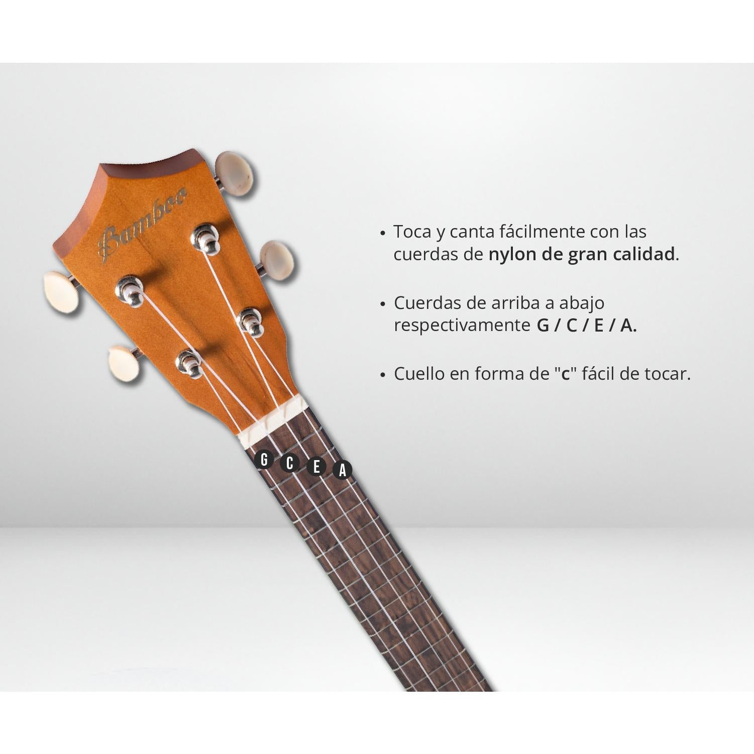 Ukelele Soprano Kailua - Incluye Funda - Bamboo Música