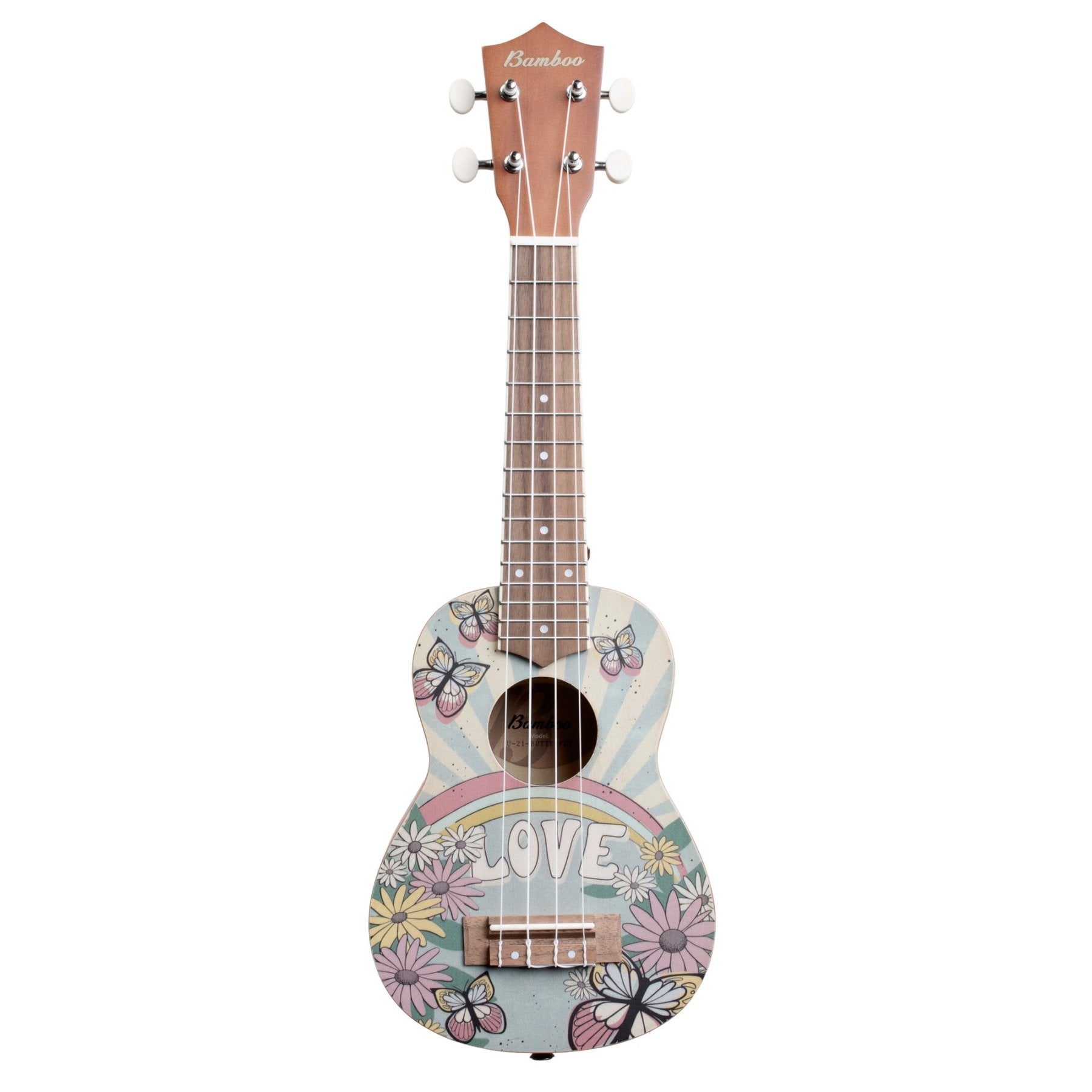 Ukelele Soprano Mystical Butterfly - Incluye Funda - Bamboo Música