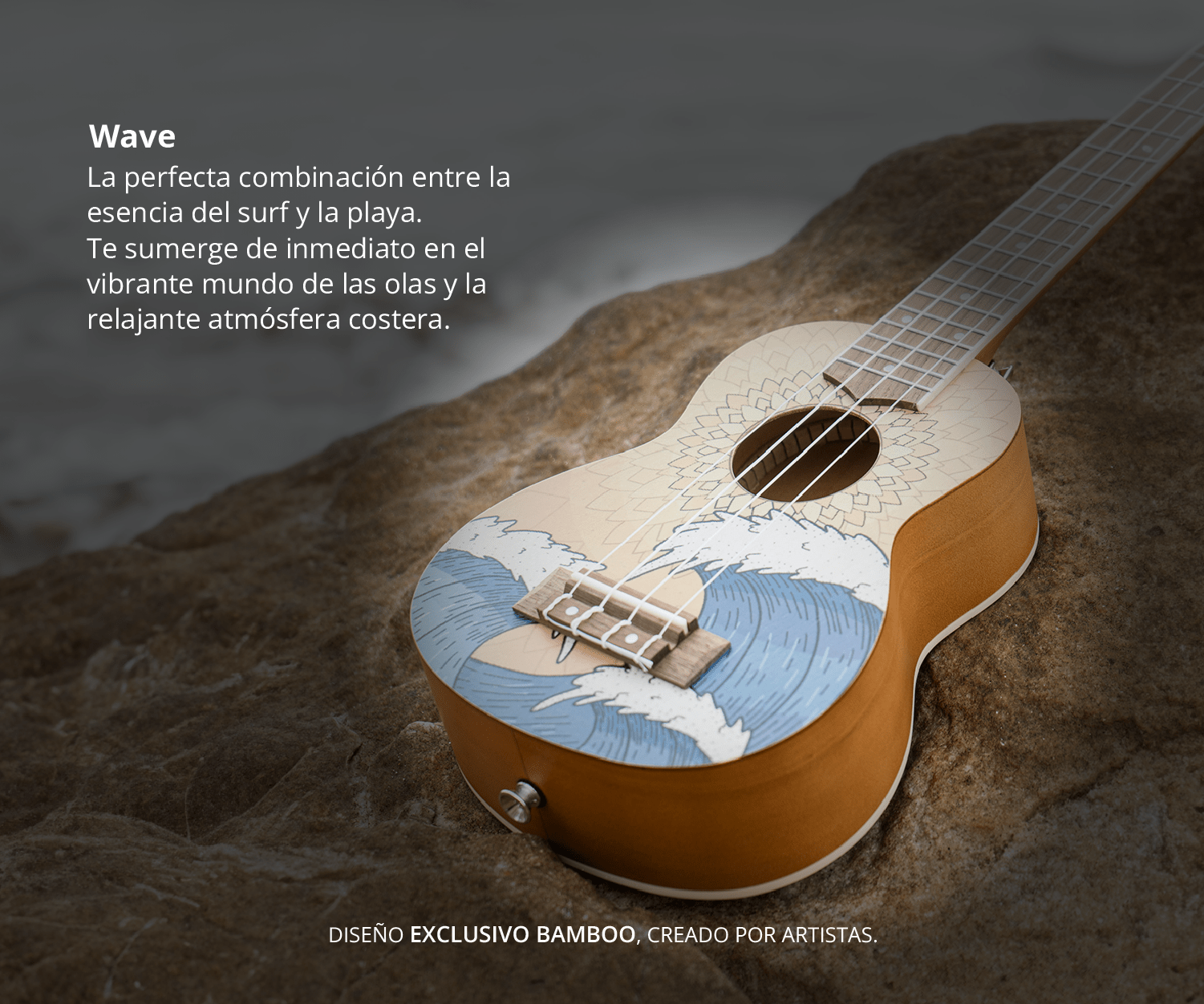 Ukelele Soprano Wave - Incluye Funda - Bamboo Música