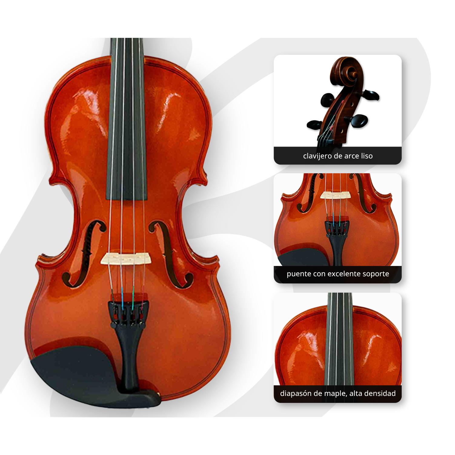 Violín 1/4 con Estuche rigido, Arco y Brea. Ideal para estudiantes - Bamboo Música