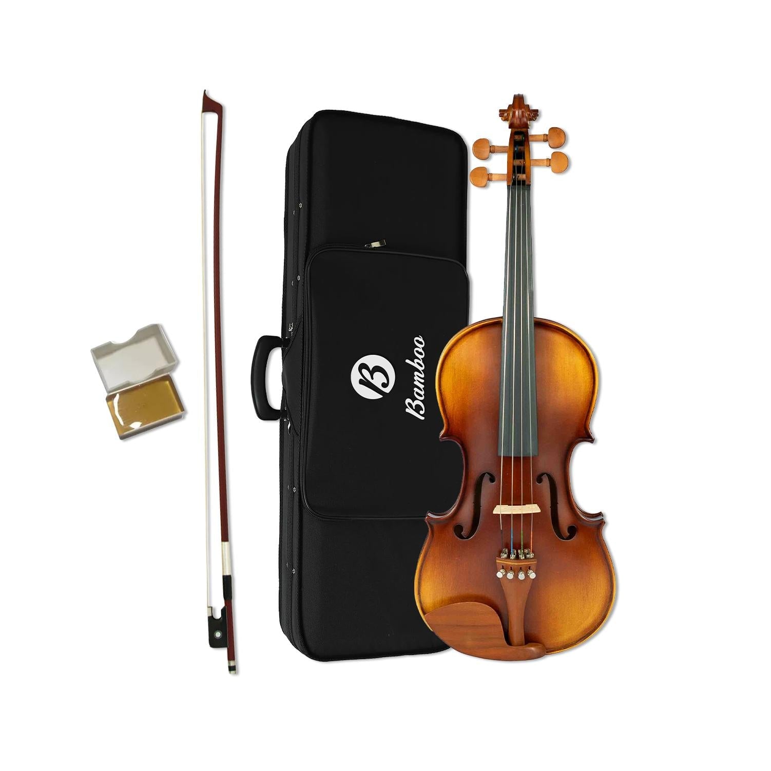 Violín 4/4 Superior con Estuche rigido, Arco y Brea. Ideal para estudiantes. - Bamboo Música