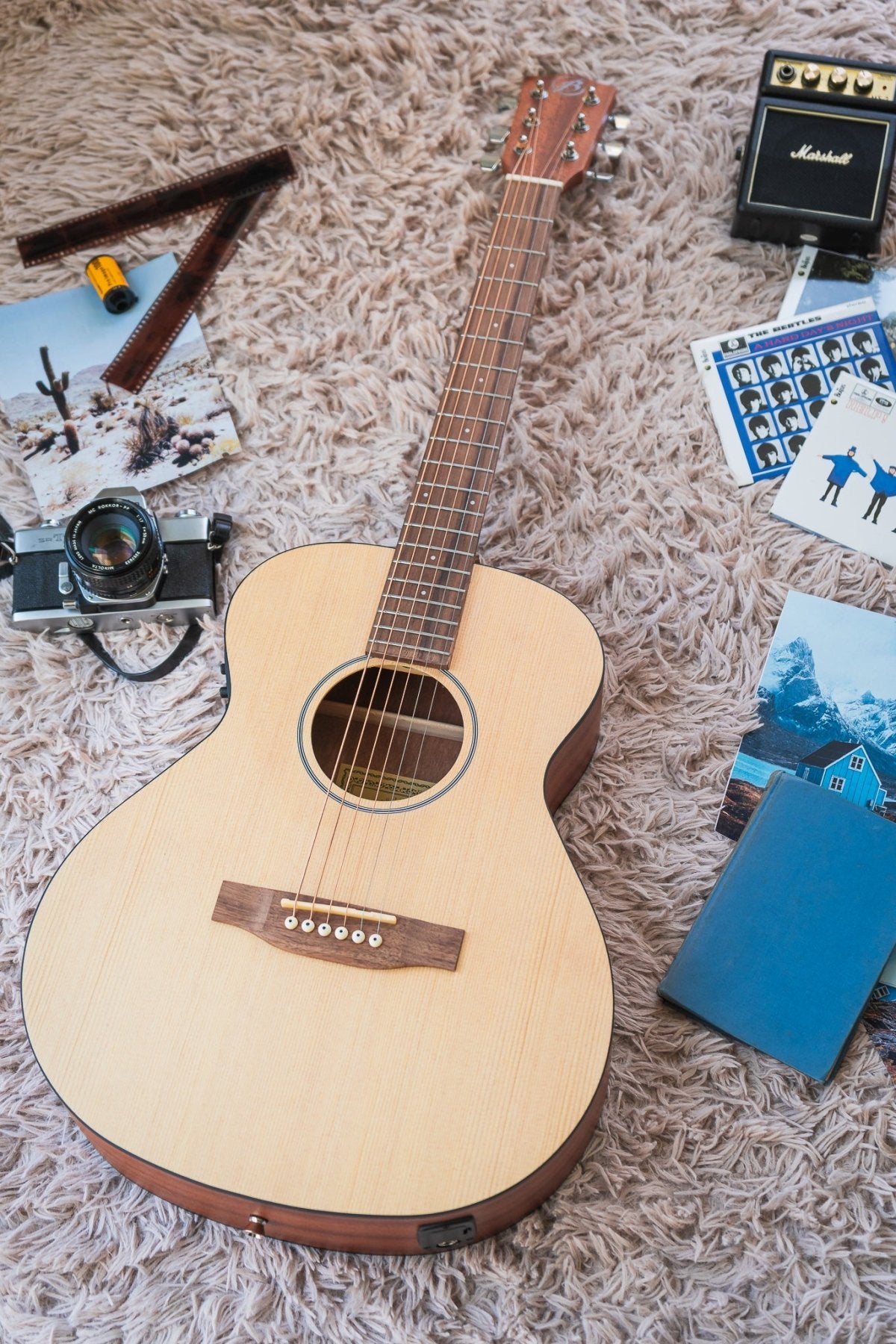 Guitarra Electroacústica Vision Spruce 38" - Incluye Funda Acolchada - Bamboo Música