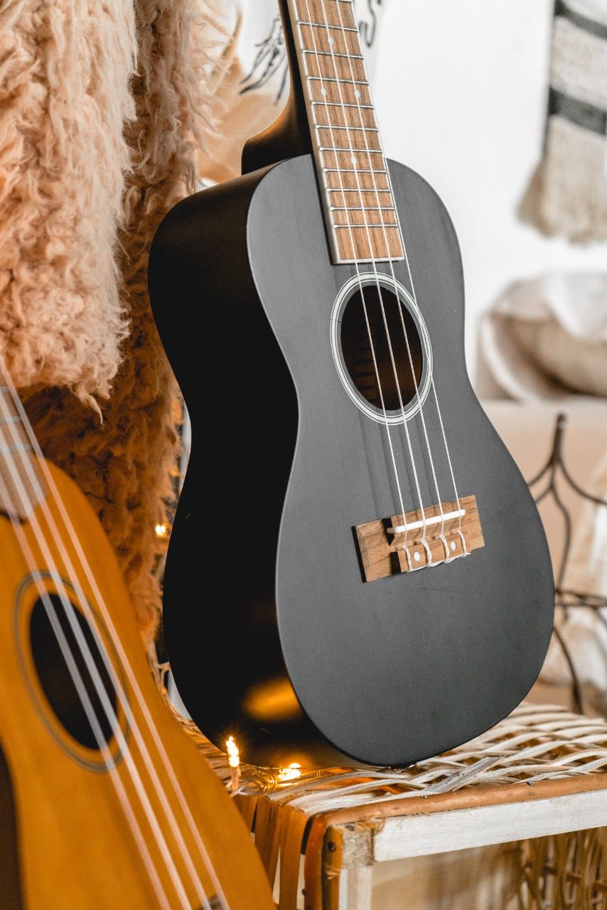 Ukelele Concierto Estudio Negro – Outlet (Golpe en Fondo) - Bamboo Música